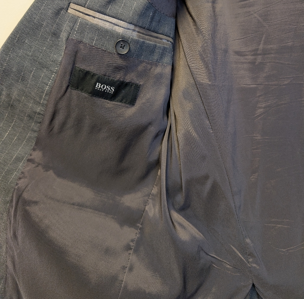 Hugo Boss Tesse Lanificio Biella Italian Fabric Sport Jacket Virgin Wool 38R - Picture 11 of 16